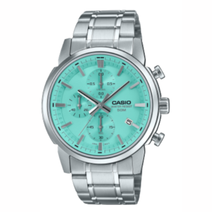 Casio General MTP-E510D-2AV Silver Stainless Steel Band Men Watch